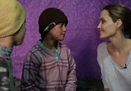 Angelina Jolie Meets Hala, a Syrian oprhan